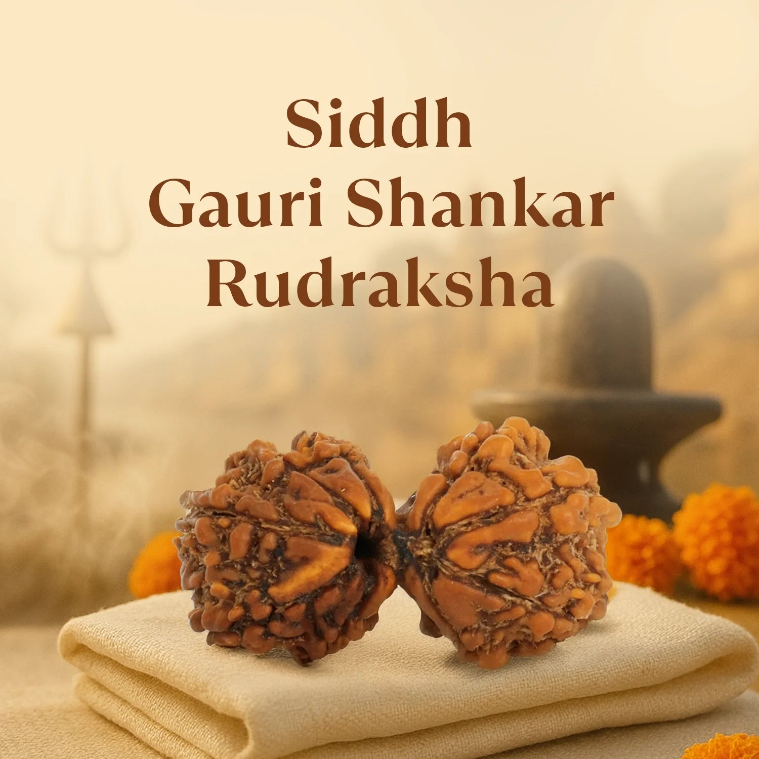 Kashi Siddh Nepal Origin Gauri Shankar Rudraksha - 17mm to 22mm