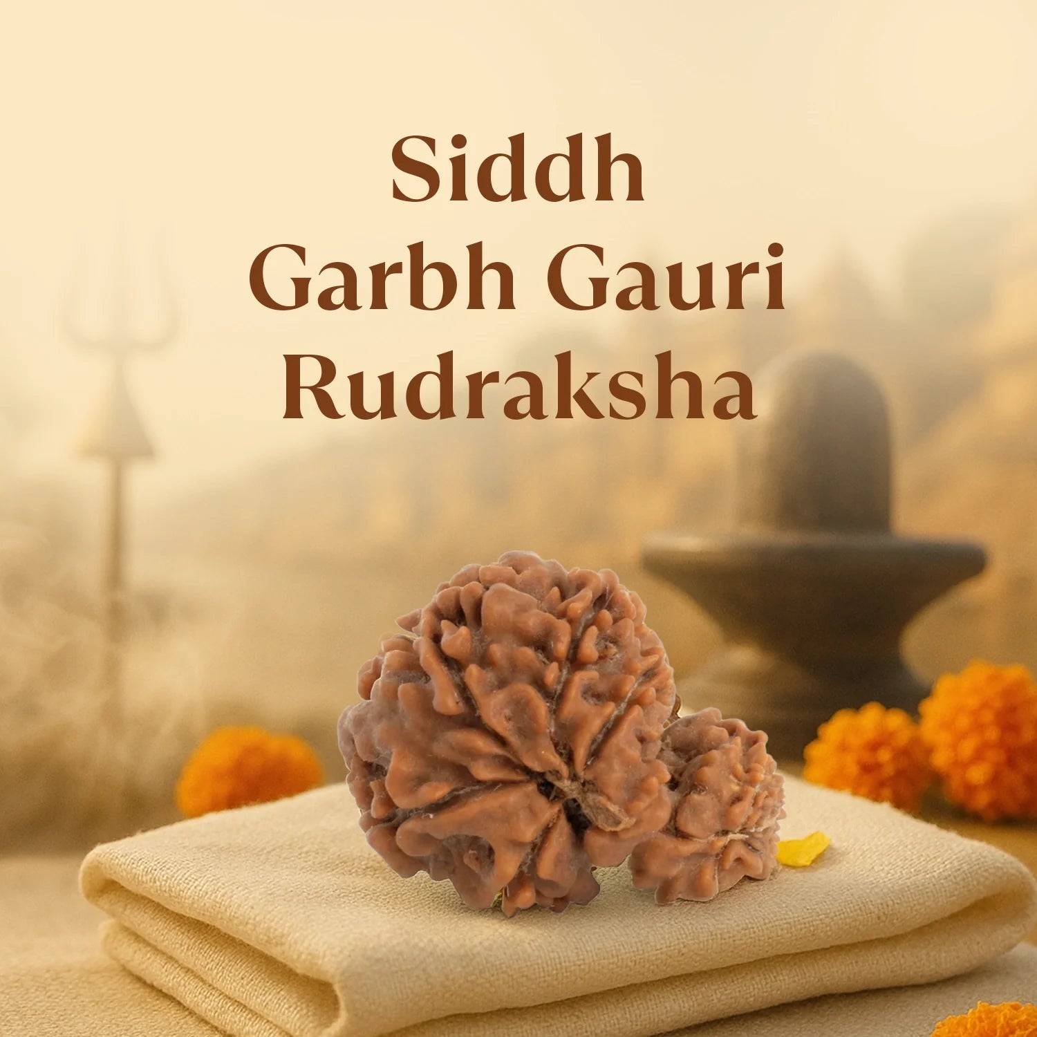 Kashi Siddh Nepal Origin Garbh Gauri Rudraksha - 17mm to 22mm