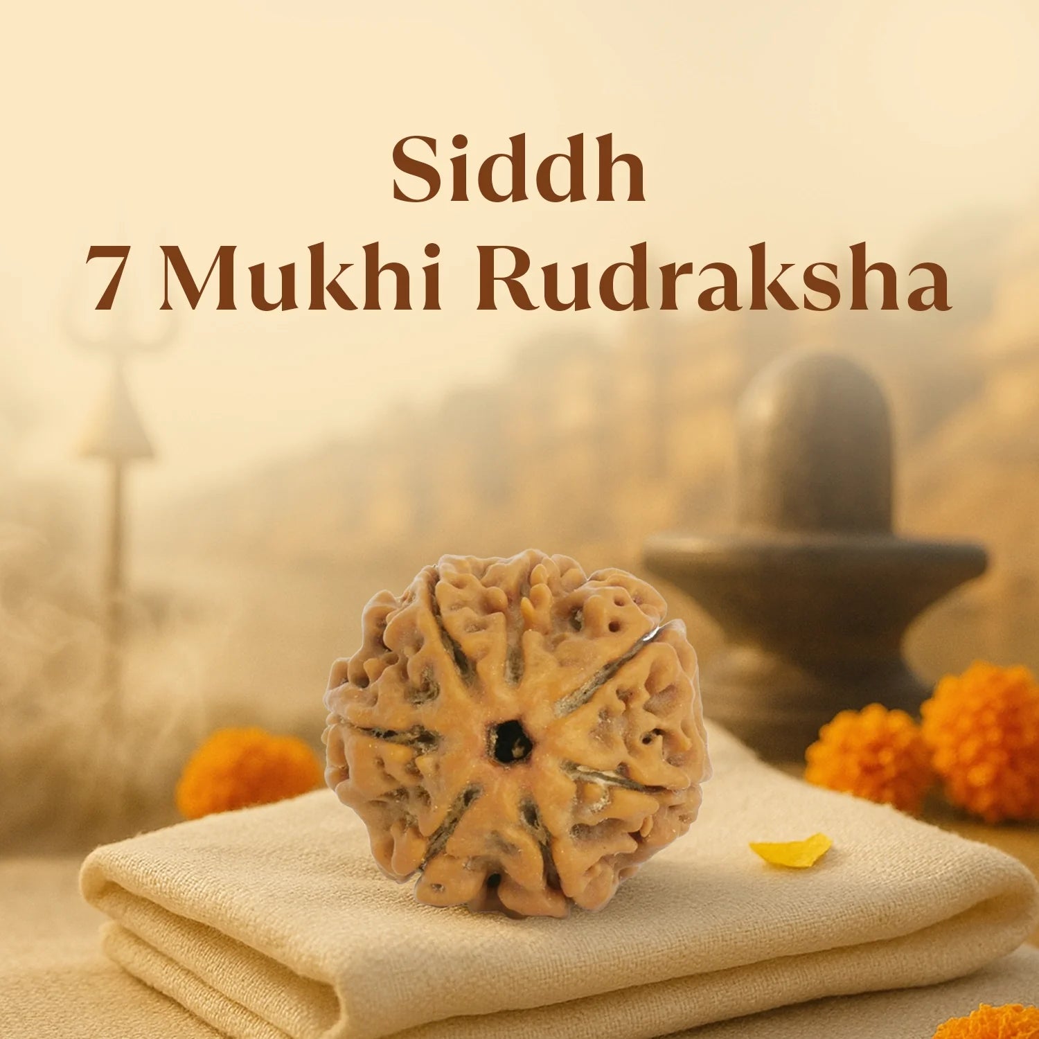 Kashi Siddh Nepal Origin 7 Mukhi Rudraksha - 17mm to 22mm