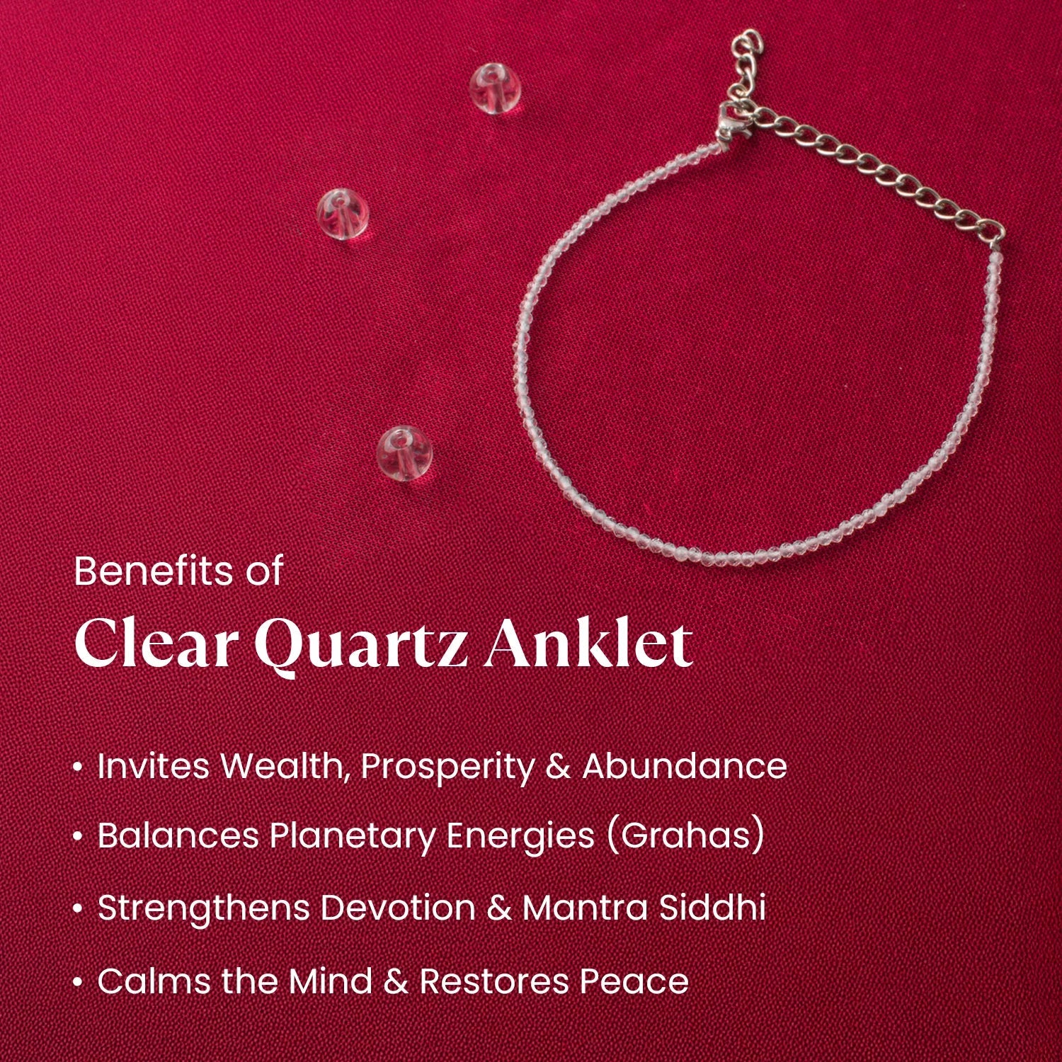 Clear Quartz Anklet