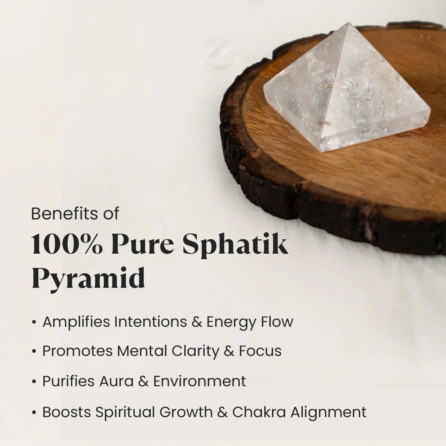 100% Pure Sphatik Pyramid