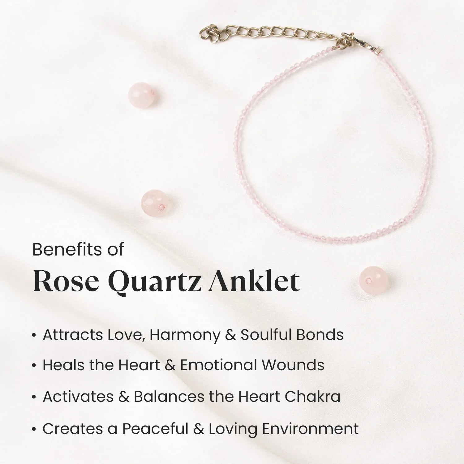 Rose Quartz Anklet