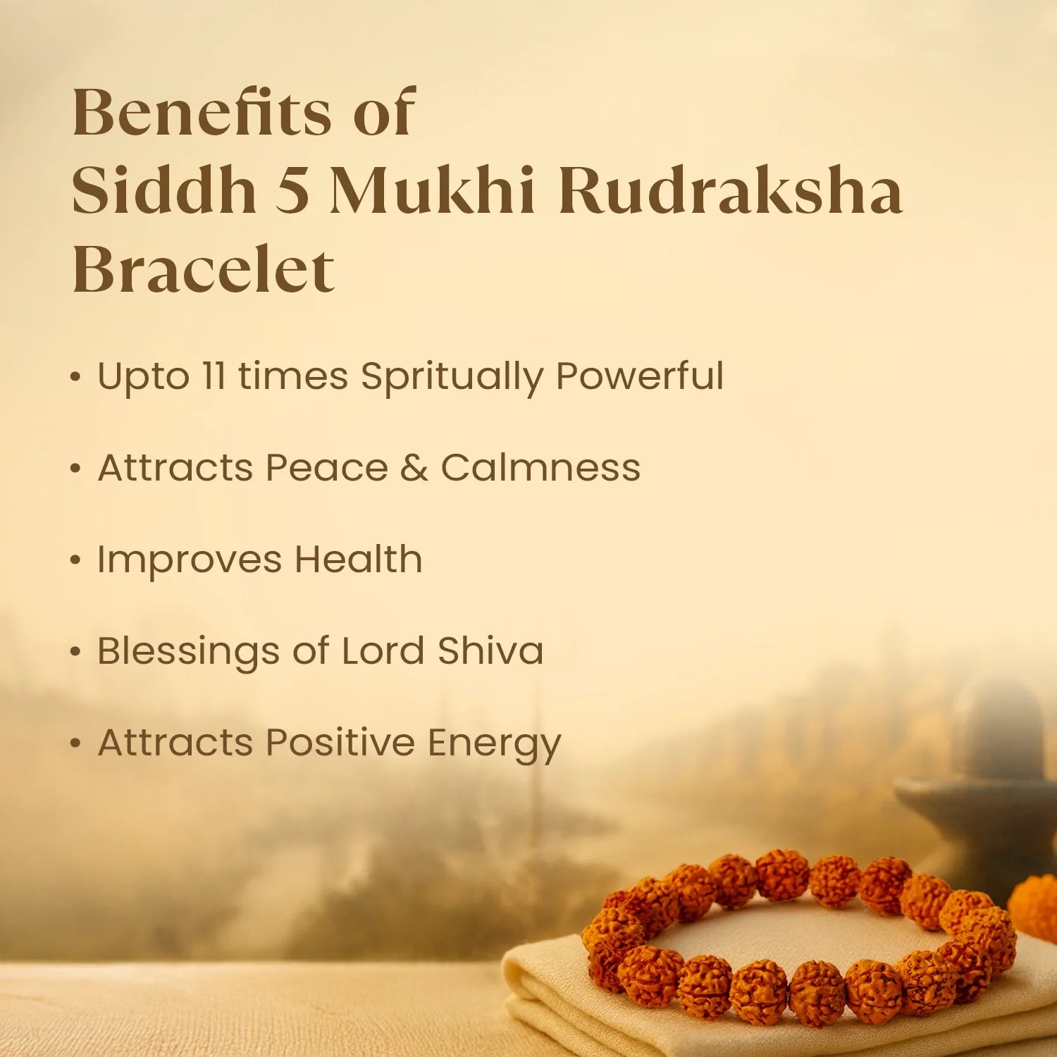 Kashi Siddh 5 Mukhi Rudraksha Bracelet