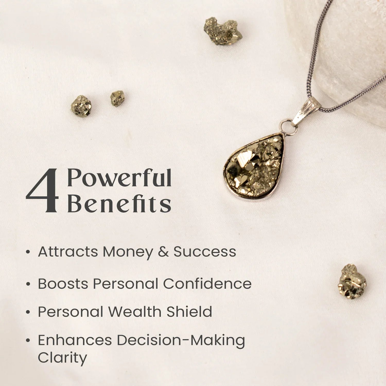 Raw Pyrite Drop Pendant