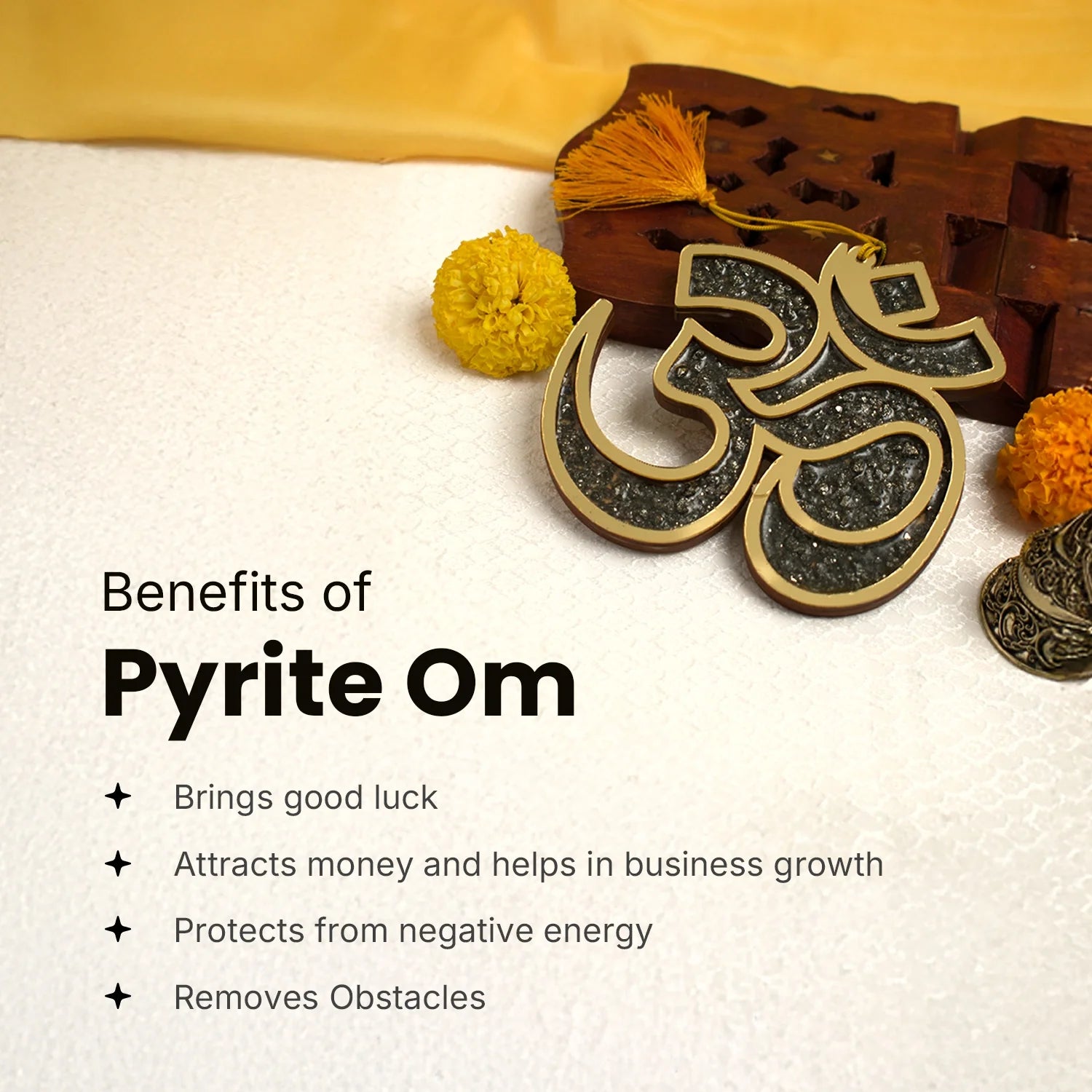 Pyrite Om Shanti Vastu Blessing