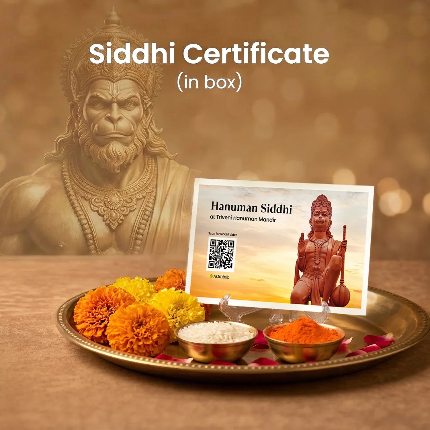 Siddh Pyrite Hanuman Ji on Selenite Frame