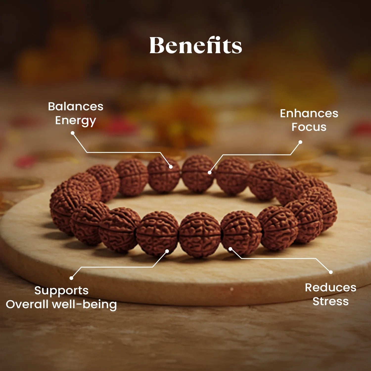Maha Lakshmi Siddh 7 Mukhi Rudraksha Bracelet