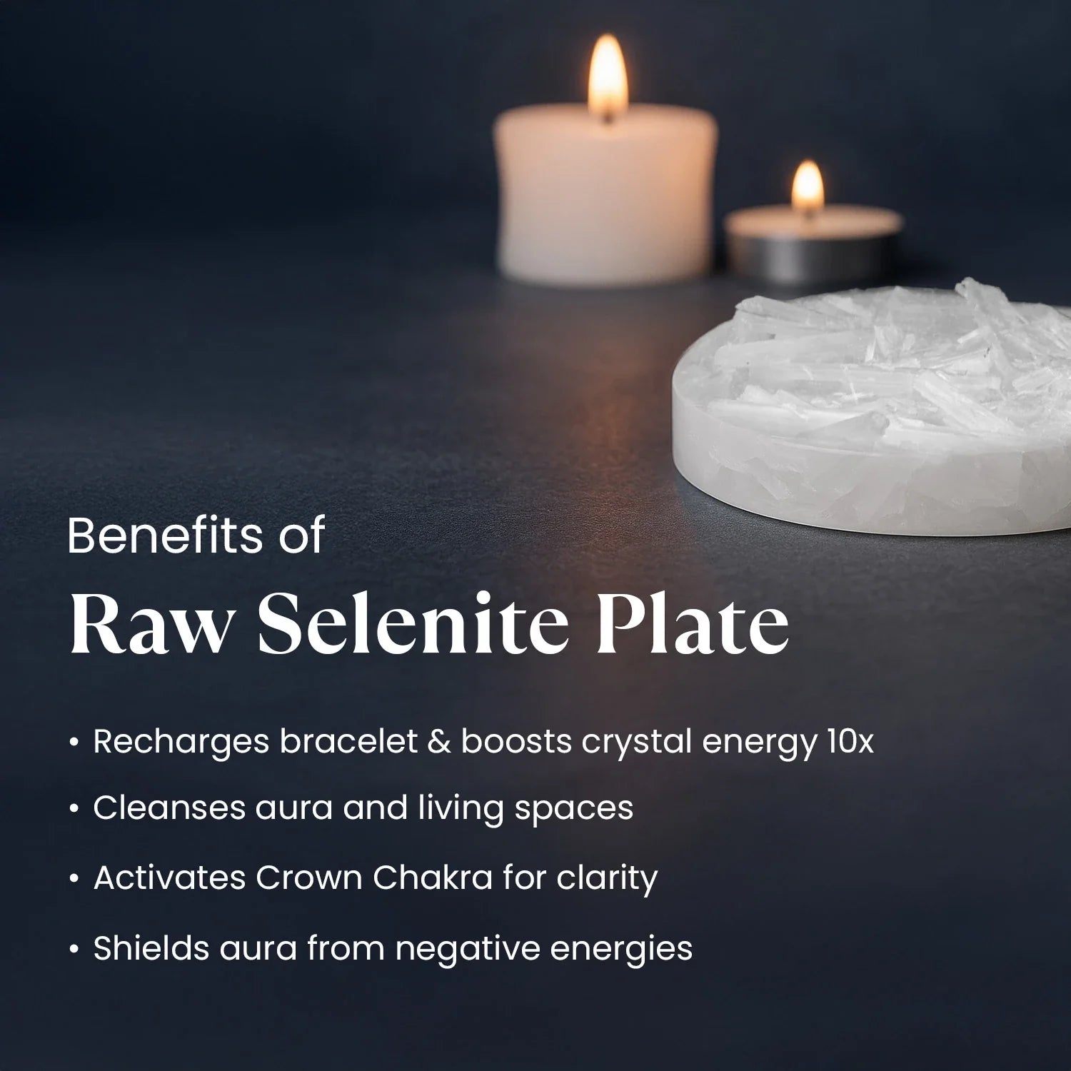 Rose Quartz Chips Bracelet with FREE Raw Selenite Plate