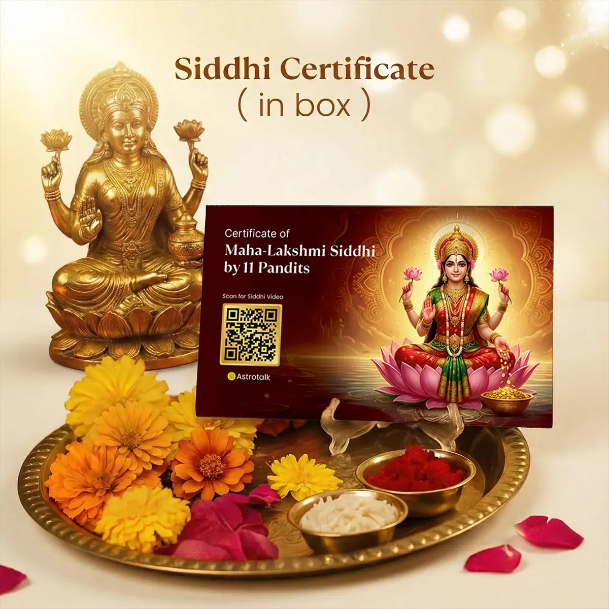 Maha Lakshmi Siddh Vyapar Vridhhi Yantra on Raw Pyrite Frame