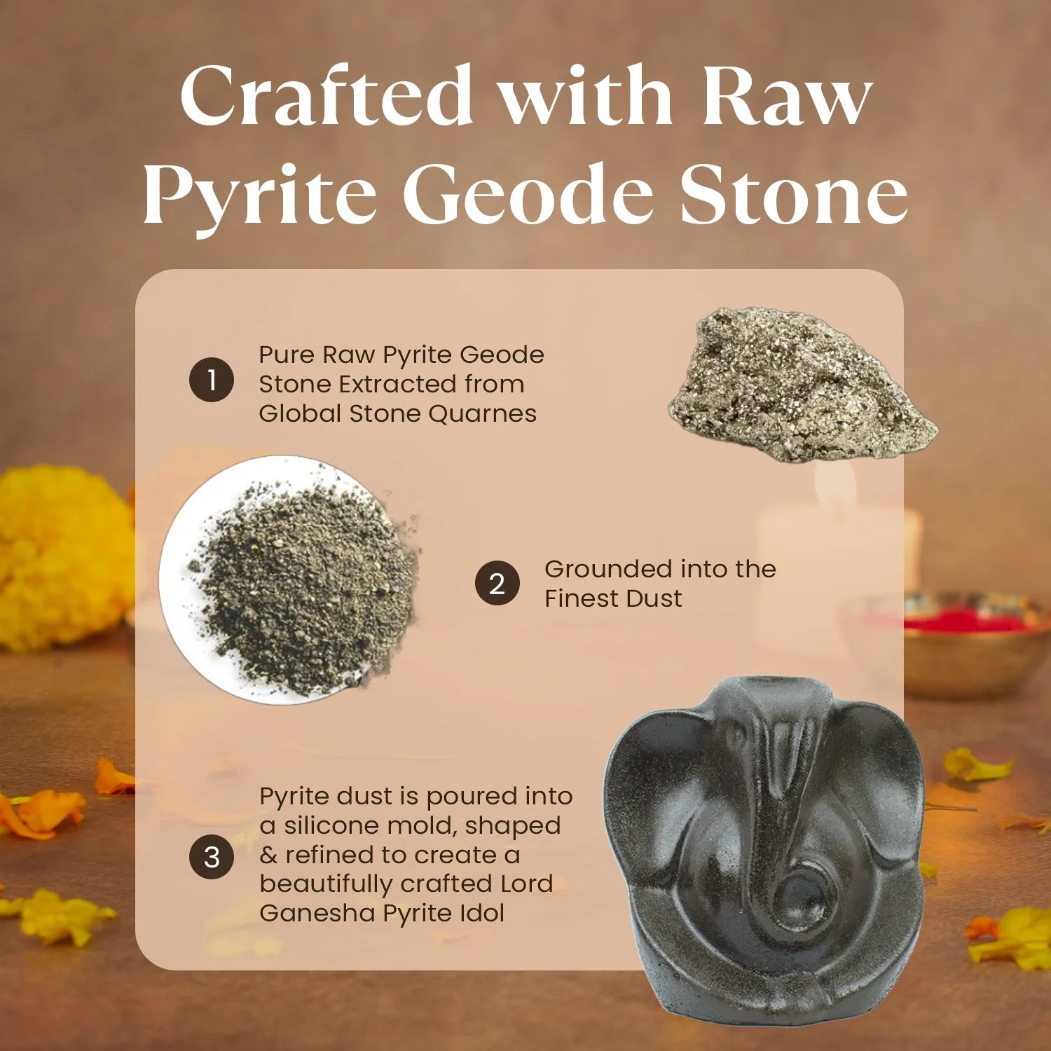 Pyrite Ganesha Ji Idol